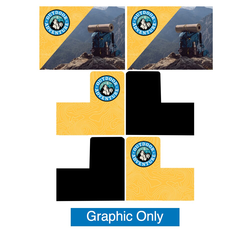 10 ft. EZ Tube® Connect Kit N — Single Sided Graphic Only with Black Back Fabric